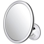 MIRRORVANA Anti Fog Mirror for Shower - Fogless, Shatterproof Shaving Mirror with 360 Swivel and Adjustable Suction Cup - 6.7 x 6.7 Round (Classic Chrome)