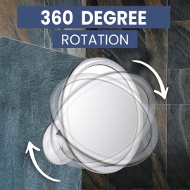 MIRRORVANA Anti Fog Mirror for Shower - Fogless, Shatterproof Shaving Mirror with 360 Swivel and Adjustable Suction Cup - 6.7 x 6.7 Round (Classic Chrome)