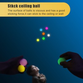 6pcs-2.4in Dream Balls,Glow in The Dark Sticky Balls That Stick to The Ceiling,Stress Balls for Kids and Adults,Elevated Balls,ASMR Cool Stuff for Teens,Ceiling Balls,Lumi Balls,Stocking Stuffers