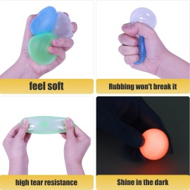 6pcs-2.4in Dream Balls,Glow in The Dark Sticky Balls That Stick to The Ceiling,Stress Balls for Kids and Adults,Elevated Balls,ASMR Cool Stuff for Teens,Ceiling Balls,Lumi Balls,Stocking Stuffers
