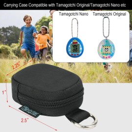 Beautyflier Carrying Case Compatible with Tamagotchi Original/Tamagotchi Nano, Virtual Pet Game Machine Portable Protector with Lanyard for Tamagotchi Case Party Mini Toy Storage Bag Cover