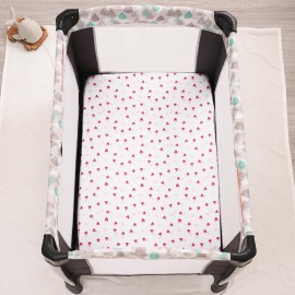 david\'s kids 3 Pack Mini Crib Sheets, Soft Breathable Premium Pack N Play Sheets for Baby Girls Neutral, Playard and Mini Crib Mattresses, Rainbow