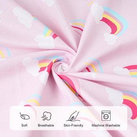 david\'s kids 3 Pack Mini Crib Sheets, Soft Breathable Premium Pack N Play Sheets for Baby Girls Neutral, Playard and Mini Crib Mattresses, Rainbow