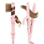 Travel Curling Iron,100-120V Dual Voltage Curling Iron 1 inch,2 in 1 Hair Straightener and Curler for Short/Shoulder Length Hair