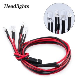 MOHERO RC Car LED Light Kit Headlights Taillight Set for Drag Slash C10 1/10 Scale Fast High Speed Remote Control Car