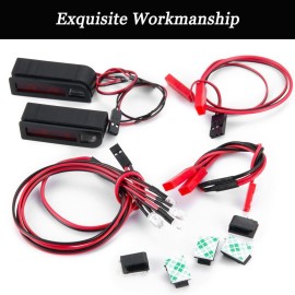 MOHERO RC Car LED Light Kit Headlights Taillight Set for Drag Slash C10 1/10 Scale Fast High Speed Remote Control Car