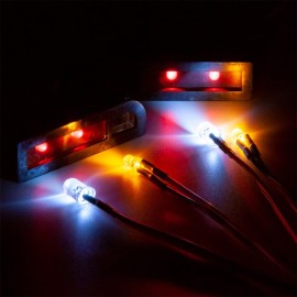 MOHERO RC Car LED Light Kit Headlights Taillight Set for Drag Slash C10 1/10 Scale Fast High Speed Remote Control Car