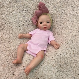 OtardDolls 10 Inch Silicone Baby Doll Full Body Soft Silicone Reborn Baby Mini Silicone Baby Dolls Reborn Baby Dolls Handmade Real Babies Dolls Set