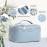 BOYATU Travel Makeup Bags for Women: Large Makeup Organizer - PU Leather Make up Bag Set of 3 - Portable Toiletry Bag with Compartments & Handle & Divider (L02 Light Blue)