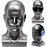 Peohud Male Mannequin Head, Professional Manikin Head, Bald Training Head for Display Wigs, Hats, Sunglasses, Headphone