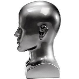Peohud Male Mannequin Head, Professional Manikin Head, Bald Training Head for Display Wigs, Hats, Sunglasses, Headphone