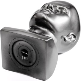 Peohud Male Mannequin Head, Professional Manikin Head, Bald Training Head for Display Wigs, Hats, Sunglasses, Headphone