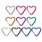 Heart Shaped Carabiner Clip Aluminum Alloy Keychain Clip Spring Snap Hook Camping Backpack Clips Heavy Duty Carabiner Lightweight Aluminum Alloy Keychain Clip Backpack Carabiner Rustproof