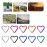 Heart Shaped Carabiner Clip Aluminum Alloy Keychain Clip Spring Snap Hook Camping Backpack Clips Heavy Duty Carabiner Lightweight Aluminum Alloy Keychain Clip Backpack Carabiner Rustproof