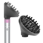 BVACUMHEAD Upgraded Diffuser Attachment for Dyson Airwrap Styler - Converts to Hair Dryer Diffuser Nozzle, 973365-01, Grey
