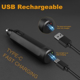 NiceBirdie Nose Hair Trimmer for Men Women, USB Rechargeable Electric Ear Nose Hair Trimmer Clipper, Professional IPX7 Waterproof Dual Edge Blades for Easy Cleaning (Black) NiceBirdie Nose Hair Trimmer for Men Women, USB Rechargeable Electric Ear Nose Hair Trimmer Clipper, Professional IPX7 Waterproof Dual Edge Blades for Easy Cleaning (Black)