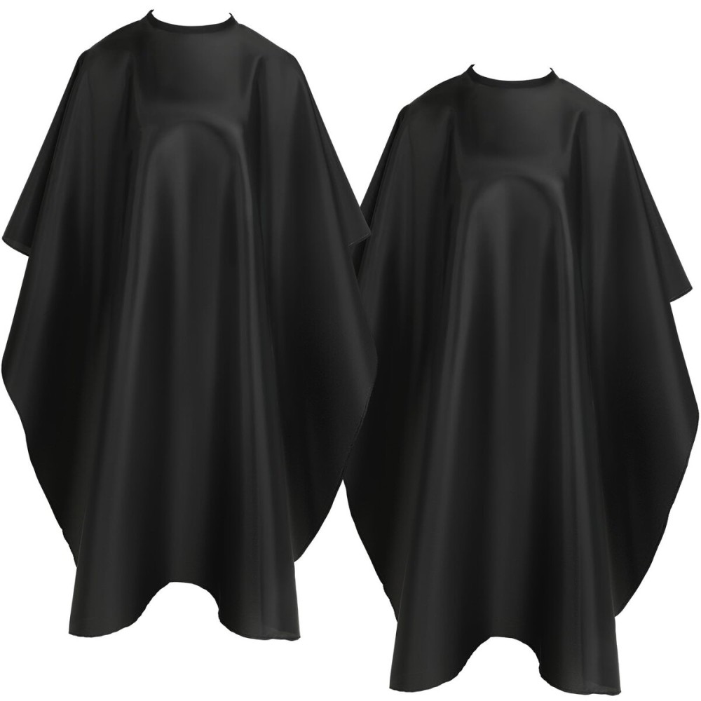FEBSNOW 2Pcs Barber Cape for Adults,Professional Hair Cutting Cape with Closure Snap Waterproof Salon Capes FEBSNOW 2Pcs Barber Cape for Adults,Professional Hair Cutting Cape with Closure Snap Waterproof Salon Capes