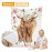 Duckbe Baby Crib Bedding Set - Highland Cow Design Nursery Bedding 3 Pcs Set - Chic Soft Blanket, Sheet, Pillowcase for Newborns Boys Girls Gifts Color25