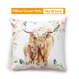 Duckbe Baby Crib Bedding Set - Highland Cow Design Nursery Bedding 3 Pcs Set - Chic Soft Blanket, Sheet, Pillowcase for Newborns Boys Girls Gifts Color25