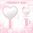 Menkxi 15 Pcs Heart Shaped Handheld Mirror Small Travel Makeup Mirrors with Handle Mini Heart Bulk Plastic Cosmetic Gift for Women (Bright Color)
