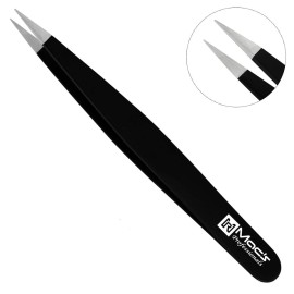 Macs Tweezers Set - Professional Stainless Steel Tweezers for Eyebrows - Great Precision for Facial Hair, Splinter and Ingrown Hair Removal (Black 4 Pcs) Macs Tweezers Set - Professional Stainless Steel Tweezers for Eyebrows - Great Precision for Facial Hair, Splinter and Ingrown Hair Removal (Black 4 Pcs)