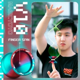 MAGICYOYO Pack of 2 Yoyos, Professional Yoyo V10 & K2, Responsive Yoyo for Kids Beginners, Unresponsive Yoyo for Adults, with 12 Yoyo Strings, Yoyo Case Storage Bag (Blue Red & Black )