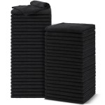 UNIMADE Salon Towels 48 Pack, Microfiber Barber Towel Bulk,(16x29 inches) Fast Drying Hair Towels Super Soft Black Hnad Towels for Gym, Salon, Bath, Spa Use and Home Hair Care(Not Bleach Proof)