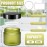 Layhit 60pcs 2 oz Glass Jars with Lids Empty Round Cosmetic Jars Travel Storage Jar with Inner Liners White Labels for Scrubs, Lotions, Cosmetic,Spice,Powder and Ointments (Green,Black Lid)