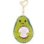 MuMyer Funny Positive Crochet Potato Keychain Handmade Emotional Support Knitted Wool Potato Doll Keychain Gift for Bag Charm(K5)