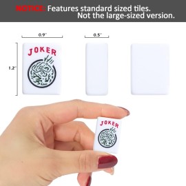 GUSTARIA 1.2 American Mahjong Tiles, 166 American Mahjong Tiles with White Color (Tiles Only, No Dice and Other Accessories)