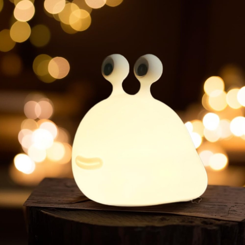 Myratts Led Cute Slug Night Light, Dimmable Kawaii Lamps, Super Squishy Silicone USB Rechargeable Touch Control Night Lamp, Used for Camping Party Room Decor (Slug)