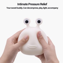 Myratts Led Cute Slug Night Light, Dimmable Kawaii Lamps, Super Squishy Silicone USB Rechargeable Touch Control Night Lamp, Used for Camping Party Room Decor (Slug)