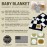 Checkered Baby Blanket 28x40 with Leather Patch - DreamSoft Knitted Throw for Crib/Stroller - Receiving Blanket/Newborn Nursery Gift Essential for Toddler, Infant, Babies or Kids (Sage Green/White)