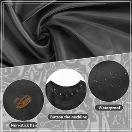 FEBSNOW Hair Cutting Cape Kit,Professional Barber Cape with Neck Duster Brush for Adults Waterproof Hairdressing Salon Cape with Adjustable Closure Snap Salon Barber Supplies FEBSNOW Hair Cutting Cape Kit,Professional Barber Cape with Neck Duster Brush for Adults Waterproof Hairdressing Salon Cape with Adjustable Closure Snap Salon Barber Supplies