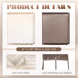 Hosuly 2 Pcs Satin Bassinet Sheet Baby Hair Soft Silk Feeling Sheet Baby Bassinet for Rectangle Cradle Pad Mattress Boys Girls Newborn Infant(Coffee, Khaki)