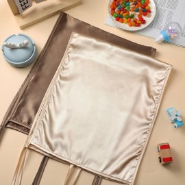 Hosuly 2 Pcs Satin Bassinet Sheet Baby Hair Soft Silk Feeling Sheet Baby Bassinet for Rectangle Cradle Pad Mattress Boys Girls Newborn Infant(Coffee, Khaki)