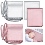 Hosuly 2 Pcs Satin Bassinet Sheet Baby Hair Soft Silk Feeling Sheet Baby Bassinet for Rectangle Cradle Pad Mattress Boys Girls Newborn Infant(Pink, Gray)