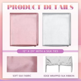 Hosuly 2 Pcs Satin Bassinet Sheet Baby Hair Soft Silk Feeling Sheet Baby Bassinet for Rectangle Cradle Pad Mattress Boys Girls Newborn Infant(Pink, Gray)