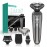 VOYOR Electric Razor for Men Cordless Shavers for Shaving with face sideburn Nose Ear Hair Rechargeable Wet Dry Waterproof TX410 New (New Version-Grey)