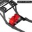 RCHuiWow Chassis Frame Upgrades Part for SCX10 SCX10 II 90046 1/10 RC Crawler Car,RC Carbon Fiber LCG Wheelbase Chassis Kit with Red Transmission Gearbox
