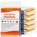 Griwonmy 6 Pack Survival Emergency Blanket, Updated Model Mylar Blankets, Space Blanket Gold and Silver, Suitable for Outdoor Sports, Wilderness Survival, Car Breakdown Emergency Use