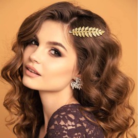 inSowni 8 Pieces Greek Roman Goddess Laurel Gold Leaf Crowns Tiaras Headbands +Leaves Hair Side Comb+Leaf Hair Clips+Laurel Bracelet Armband Bridal Wedding Headpieces Accessories for Women