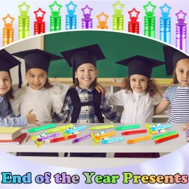 36 Pcs End of Year Gifts Mini Bubble Wands Gift Cards Set End of Year Gifts for Students Kids Bubble Party Favors with Tag Ribbon for Graduation Party Summer Goodie Bag Stuffers