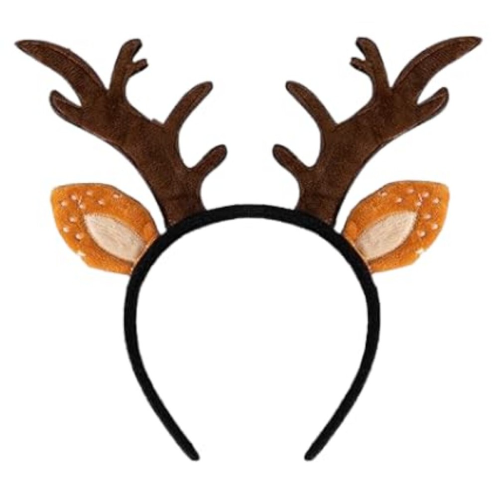 LECHA Christmas Headband with Reindeer Ears for Adults Kids Hair Accessories for Christmas Supplies and Holiday Parties, Deer Antler Headband for Women, Men, Kids, Adults