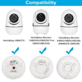 Flexible Baby Monitor Mount Compatible with HelloBaby HB65/HB40/HB6550/HB66/HB6339/HB6550 Pro, ANMEATE SM935E, Baby Camera Mount Without Tools or Wall Damage