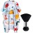 FEBSNOW Kids Hair Cutting Cape, Professional Barber Cape and Neck Duster Brush Cartoon Hairdresser Apron with Adjustable Closure for Children & Adults 55x39 Inches