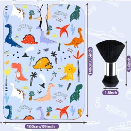 FEBSNOW Kids Hair Cutting Cape, Professional Barber Cape and Neck Duster Brush Cartoon Hairdresser Apron with Adjustable Closure for Children & Adults 55x39 Inches FEBSNOW Kids Hair Cutting Cape, Professional Barber Cape and Neck Duster Brush Cartoon Hairdresser Apron with Adjustable Closure for Children & Adults 55x39 Inches
