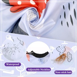 FEBSNOW Kids Hair Cutting Cape, Professional Barber Cape and Neck Duster Brush Cartoon Hairdresser Apron with Adjustable Closure for Children & Adults 55x39 Inches FEBSNOW Kids Hair Cutting Cape, Professional Barber Cape and Neck Duster Brush Cartoon Hairdresser Apron with Adjustable Closure for Children & Adults 55x39 Inches