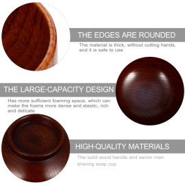 Mipcase Shaving Bowl, Shave Soap Bowl for Men Wooden Shaving Cream Mug Cup