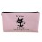 BARPERY Black Cat Makeup Bag - Funny \'I\'m Fine\' Cosmetic Bag, Pink Zipper Travel Toiletry Bag for Cat Lovers, Teen Girls & Cat Owners Gifts